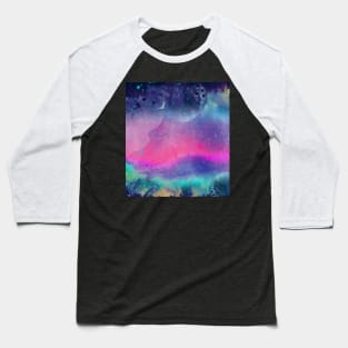 Tie Dye Watercolor Abstract Pattern Baseball T-Shirt